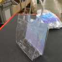 Henoyso 24 Pcs Snowflake Clear Gift Bags Princess Winter Party Favors Bag Valentines Plastic PVC Goodie Candy Treat Tote with Handle Gift Wrapping Supplies, 7.8 x 3.1 in (Snow)