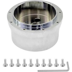1967-94 GM chevy 9 Bolt Aluminum Billet Steering Wheel Hub Adapter Chrome