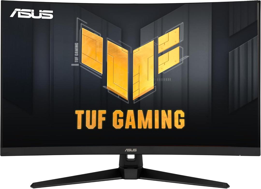 ASUS TUF Gaming 32" 1440P HDR Curved Monitor (VG32VQ1B) - QHD (2560 x 1440), 165Hz (Supports 144Hz), 1ms, Extreme Low Motion Blur, Speaker, FreeSync Premium, VESA Mountable, DisplayPort, HDMI,BLACK