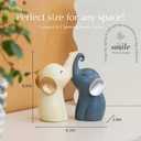 Cute Elephant Couple Sculpture Statue - 6.3" Resin Figurines Decor for Home Office Shelf - Anniversary Birthday Gift for Women Mom Wife Girlfriend - Lucky Good Luck Charm Ornament