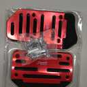 2 PCS Car Pedal Pads Set, Alloy Non-slip Accelerator Brake Pedal Covers, Automatic Sporty Decorative Accessories, Universal for Most Cars (Red)