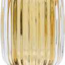 Gaolinci Clear Tumbler Cup Makeup Brush Toothbrush Holder for Bathroom, Vanity, Countertop, Desk and Bedside Table (Amber)