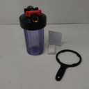 PUREPLUS Whole House Water Filter Housing, 10"x4.5" Universal Housing, Pre-Filtration System, with Pressure Gauge, 1" NPT