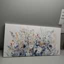 Flowers Canvas Wall Art for Living Room Wall Decor Indigo Floral Canvas Painting Watercolor Plants Pictures Vintage Botanical Flower Canvas Artwork for Bedroom Office Home Wall Decorations 20" X 40"