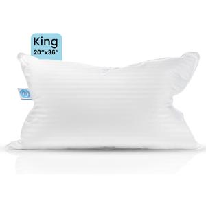 East Coast Bedding Balanced Dream 50/50 Goose Feather Down King Pillow 20x36 Inch Medium Support with 100% Cotton Shell  Single Pack