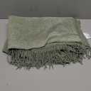 Chenille Throw Blanket for Couch with Tassels,50"X60" Soft Cozy Lightweight Knitted Boho Decorative Blankets for Bed and Sofa,Light Green