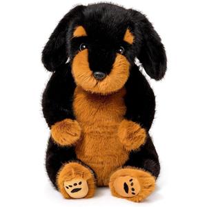 PEACH CAT Rottweiler Dog Stuffed Animal 14" Cute Puppy Plushies Soft Plush Toys Gifts for Kids Black