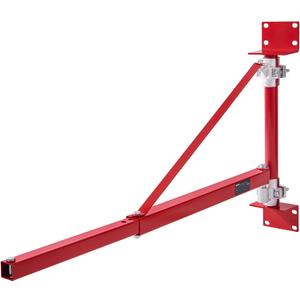 VEVOR Wall Mount Jib Crane, 1320 lbs Max Load Capacity Electric Scaffolding Lift, Electric Hoist Holder Swing Arm with Pole, Steel Hoist Frame, 180 Swivel Scaffold Lifting Arm for Electric Hoist
