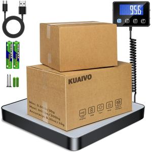 Shipping Scale, 440 lbs/0.35oz High Accurate Digital Postal Scale with Hold/Tare Function, Shipping Scale for Small Business, Packages, Luggage, Home Use, Battery & Charging Cable Include