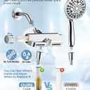 MakeFit Filtered Shower Head with Handheld Combo - Dual 2-in-1 Spa System with Massage Shower and 10 Modes Hand Held Shower High Pressure with Built in Power Wash Mode (Chrome)