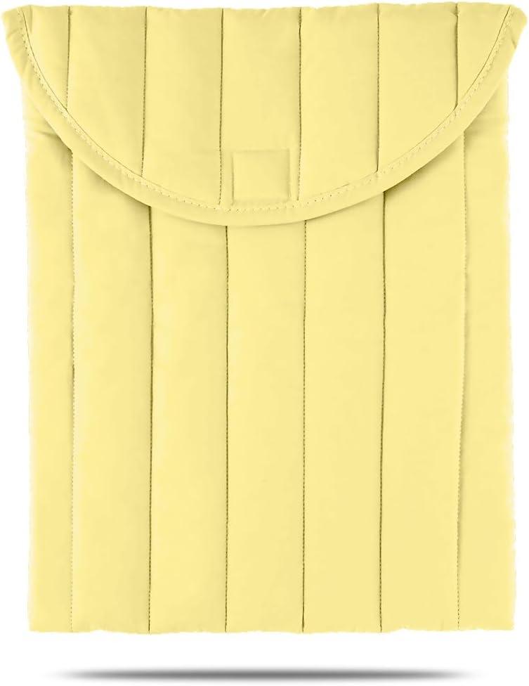 Puffy Laptop Sleeve 15-16 Inch Yellow, Protective Carrying Case for Men and Women, Cute Case Bag Compatible with 15 Inch and 16 Inch Laptops, for MacBook Air M2 M1, Asus/Dell Xps/Lenovo in Cover