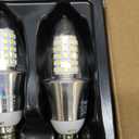 E12 Base LED Bulbs, Daylight 6000K Candelabra led Light Bulbs, Corn led Bulbs 100 watt Equivalent 8 Pack, Non-Dimmable, UL Listed, 1200 Lumens, Cool White Light Bulbs