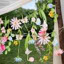 Wildflower Party Decorations Butterfly Flower Banner Flower Leaves Banner Butterfly Garland for Wall Garden Spring Baby Shower Wedding Backdrop Decor