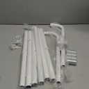 Vimayta Wrap Around Curtain Rod for 28 to 160 Inches Window, Splicing Structure, 1 Inch Room Darkening Blackout Curved Drapery Rods with Heavy Duty Alloy Bracket, Wall&Ceiling Mounted, Matte White