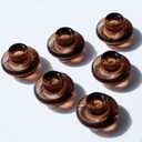 VOHO 12pcs Brownish Amber Candle Holders for Fall Decor, Vintage Ribbed Candlestick Holders Centerpiece Table Decorations, Heavy Glass Taper Candle Holders for Candlesticks/Votive Candles