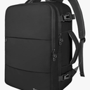 Taygeer Travel Laptop Backpack for Men Women, Airplane Approved Travel Backpack Suitcase with Usb Charging Port, Lightweight College 35l Luggage Bag 15.6inch Laptop Mochila Gifts for Business,Black