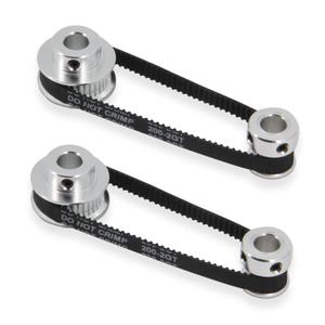 Zeberoxyz 2PCS Set GT2 Synchronous Wheel 20&36 Teeth 8mm Bore Aluminum Timing Pulleys with 2PCS Length 200mm Width 6mm Belt (20-36T-8B-6)