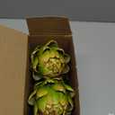 Timgle 4 Pcs Green Artificial Artichokes Fake Vegetables and Fruits for Summer Kitchen Wedding Bowl and Vase Decorations (Large)