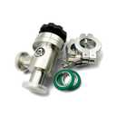 bmotiontech Manual Right Angle Valve, Bellow Seal Valve, with ISO-KF KF25 Flange + 2 Sets Aluminum Wing nut Clamps + Centering Rings + FKM O-Rings (KF25 90Angle Valve)
