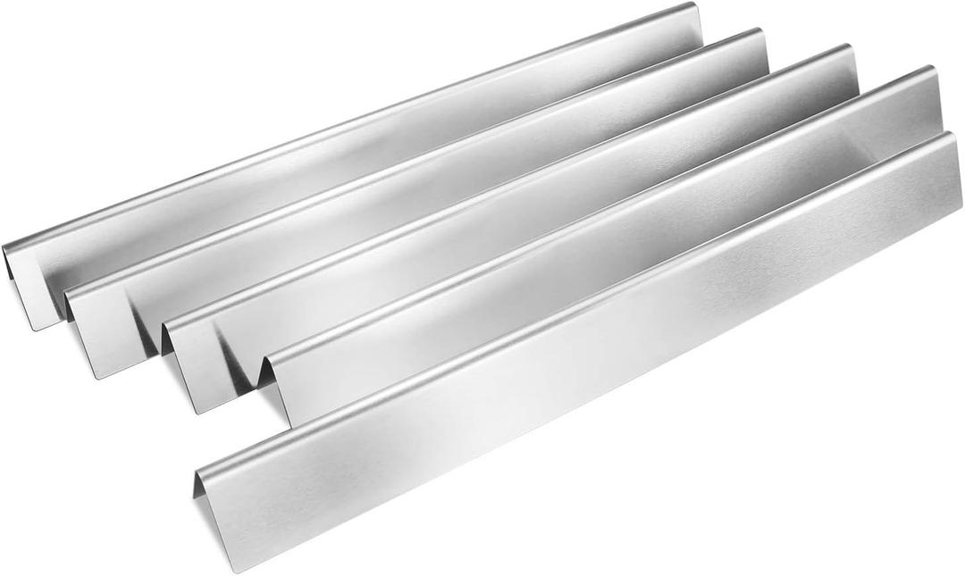 Uniflasy 7540 Flavorizer Bars 16 GA for Weber Genesis 300 Series E310 E320 S310 S320 EP/CEP 310 & 320 24.5 Inch Cas Grill (with Side Control Panel), Stainless Steel Heat Plates for Weber 7539