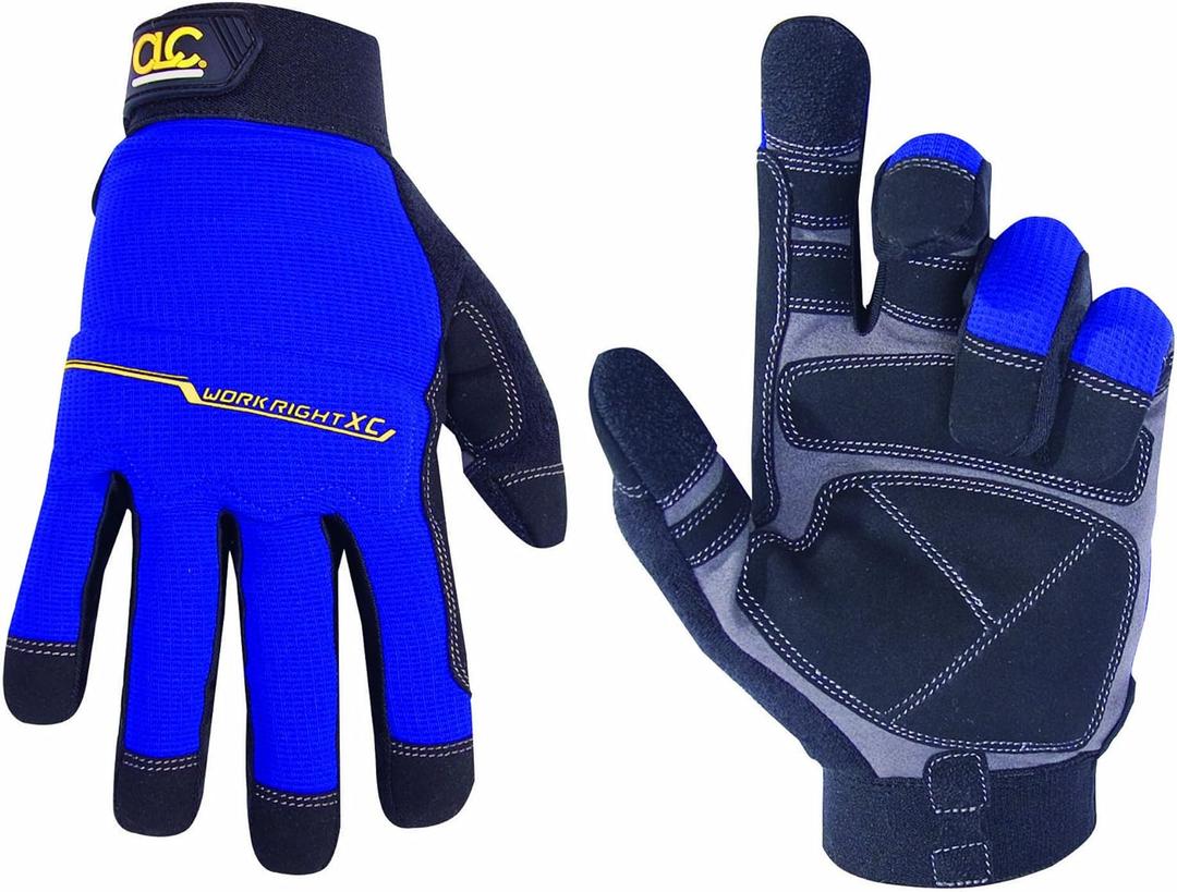 Custom Leathercraft 126X Workright XtraCoverage Flex Grip Work Gloves, Extra Large