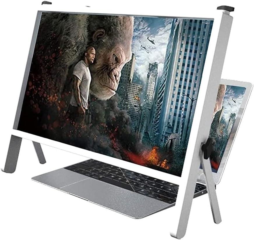 3D Laptop Screen Magnifier, Foldable Laptop Screen Magnifying Compatible with 15~20 Inch Mobile Phone, Tablet, Laptop; for Seniors Reading Close Work and See a Movie (Color : White)