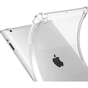 Tablet Clear Flexible Case Pen Slot for Apple iPad 2nd 3rd 4th Gen(2010 2011 2012 Release),Ultra Slim TPU Soft Transparent Cover with Stylus Holder for Apple iPad 2/3/4(for iPad 2 3 4 9.7")