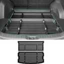 Hidden Trunk Organizer Tray Compatible with 2019-2025 Toyota RAV4 LE XLE XSE Hybrid (Not Prime), hidden toolbox Storage Box fit for RAV4 Trunk Cargo divider accessories