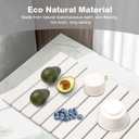 Large Stone Dish Drying Mat for Kitchen Counter, 24"(L)16"(W), Collapsible Quick Drying Mat, Absorbent Eco-Friendly Diatomaceous Earth Mats for Dishes Bottles, Match Any Countertop - White