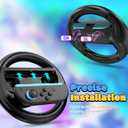 CloudValley Steering Wheels for Nintendo Switch 2 (2025) JoyCons, Racing Wheels for Mario Kart 8 Deluxe, NS2 Racing Games Accessories with Ergonomic Non-Slip & Easy to Install (2 Packs Black)