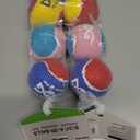 2 x Squeaky Balls for Dogs, Squeaky Dog Toys Balls for Fetch, Funny Puppy Chew Toys, Built-in Squeaker, Idea for Doggie Birthday Gift, Medium - 4 Pack (Mixed Color A)