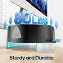 KDD Monitor Stand Riser with Drawer - Computer Monitor Stand for Desk with Storage /Phone Holder/Pen Tray - Desk TV Shelf, Laptop Printer, Organizer Stand for Home & Office