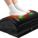 Heated Foot Rest for Under Desk with Vibration Massage, Memory Foam Desk Foot Stool with 4 Adjustable Heights, Ergonomic Foot Rest for Pain Relief, Non-Slip Office Footrest with 3 Heat Levels & Timer