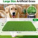 Realistic Artificial Grass Rug Indoor Outdoor: Fake Grass Turf with Drainage Holes, Pet-Friendly Dog Grass Mat, Perfect for Garden Lawn Balcony Patio Backyard Landscape Decoration, 4FT x6FT