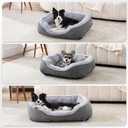 INVENHO Medium Dog Beds for Medium Dogs Washable, Rectangle Dog Bed Medium Size Dog, Orthopedic Dog Bed, Warming Soft Calming Sleeping Puppy Bed Durable Pet Bed with Anti-Slip Bottom, Gray Medium (30"x24"x9")