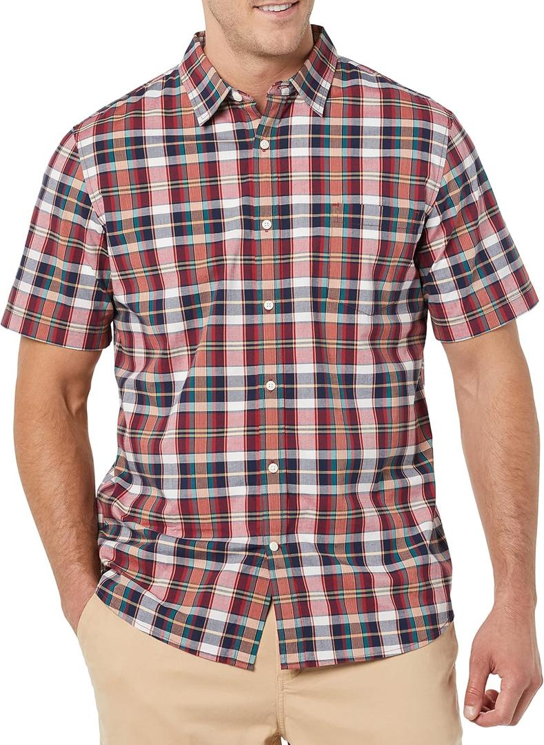 Amazon Essentials Men's Slim-Fit Short-Sleeve Poplin Shirt (M)