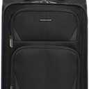 U.S. Traveler Aviron Bay Expandable Softside Luggage With Spinner Wheels, Black, Carry-on 23-Inch