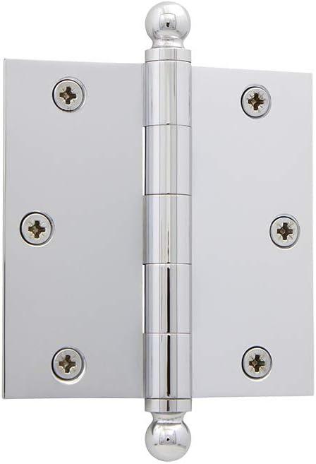 Nostalgic Warehouse Ball-Tip Residential Door Hinge with Square Corners