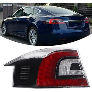 LH LED Outer Tail Light Assembly Compatible With 2012-2021 Tesla Model S Rear Outer Lamp Left Driver Side Replacement