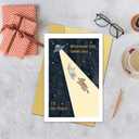 2 x Funny UFO Cat Valentine's Day Card for Him Her, Romantic Valentines Day, Wedding Anniversary, I Love You Card Gift for Husband Wife Boyfriend Girlfriend Partner Couple, Unique Gift for Bestie Friend (#1)