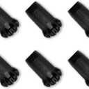 TREKOLOGY Black Trekking Pole Tips Replacement - Hiking/Walking Stick Tips for Walking Poles (New 6pc Pack)