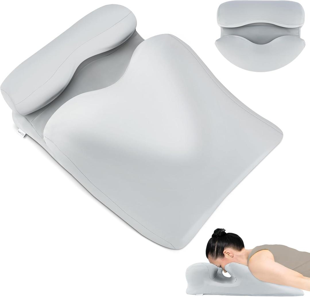 Comfitech Eye Face Down Massage Prone Pillow with Larger Airflow Gap for Sleeping, Bed Stomach Sleepers with Memory Foam and Removable Cover
2 pack