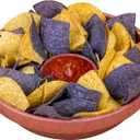 Nostalgia Taco Tuesday 10-Inch Tortilla Chip & Salsa Bowl, Perfect For Potato Chips, Pretzels, Veggies, Ranch, Guacamole, Dips, Hummus, Brown