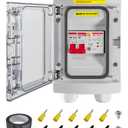 SPA Panel Disconnect GFCI Switch, 50A Circuit Breaker Box with Surge Protection, IP66 Weatherproof Circuit Breaker Disconnect GFCI Switch for Hot Tub, Not Compatible with 4-Wire