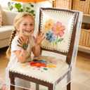 4Pcs Plastic Dining Chair Covers, Clear Chairs Seat Protector Keep Chair Away from Water, Dust, Stain