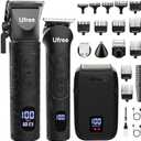 Ufree Beard Trimmer, Hair Clippers Mens Shaver Electric Razor, Hair Trimmer for Men Cordless Barber Clippers and Trimmers Set, Hair Cutting Kit for Men Grooming Gifts, Black