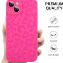 ZIYE for iPhone 14 Case Hot Pink Leopard Pattern Phone Case with Camera Protection,Soft TPU Silicone Rubber Protective Cover Cheetah Design Cases Compatible with iPhone 14 6.1 Inch
