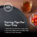 New Star Foodservice 24913 Non-Slip Tray, Plastic, Rubber Lined, Round, 11-inch, Black