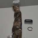 REECHO Clip in Hair Extensions, Hair Extensions Thick Long Lace Weft Lightweight Synthetic Hairpieces for Women (24 Inch-240 Gram(Pack of 5), Chocolate Brown with Golden Blonde Highlights)