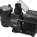 VEVOR Variable Speed Pool Pump, 1.5 HP, AC 220-240V, 132 GPM, in/Above Swimming Pool Pump with Filter Basket, Powerful Self Priming, Programmable Timer, for Inground and Above Ground Swimming Pool